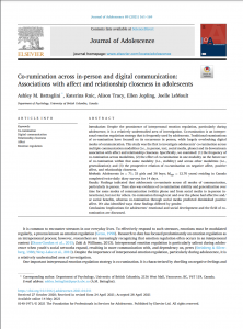 Ashley Battaglini published a paper in the Journal of Adolescence!