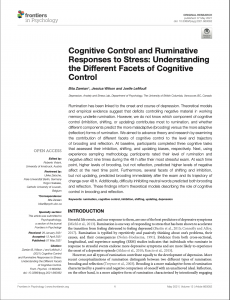 Bita Zareian published her paper in Frontiers in Psychology!