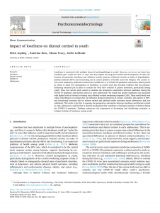 Ellen Jopling published her paper in Psychoneuroendocrinology!